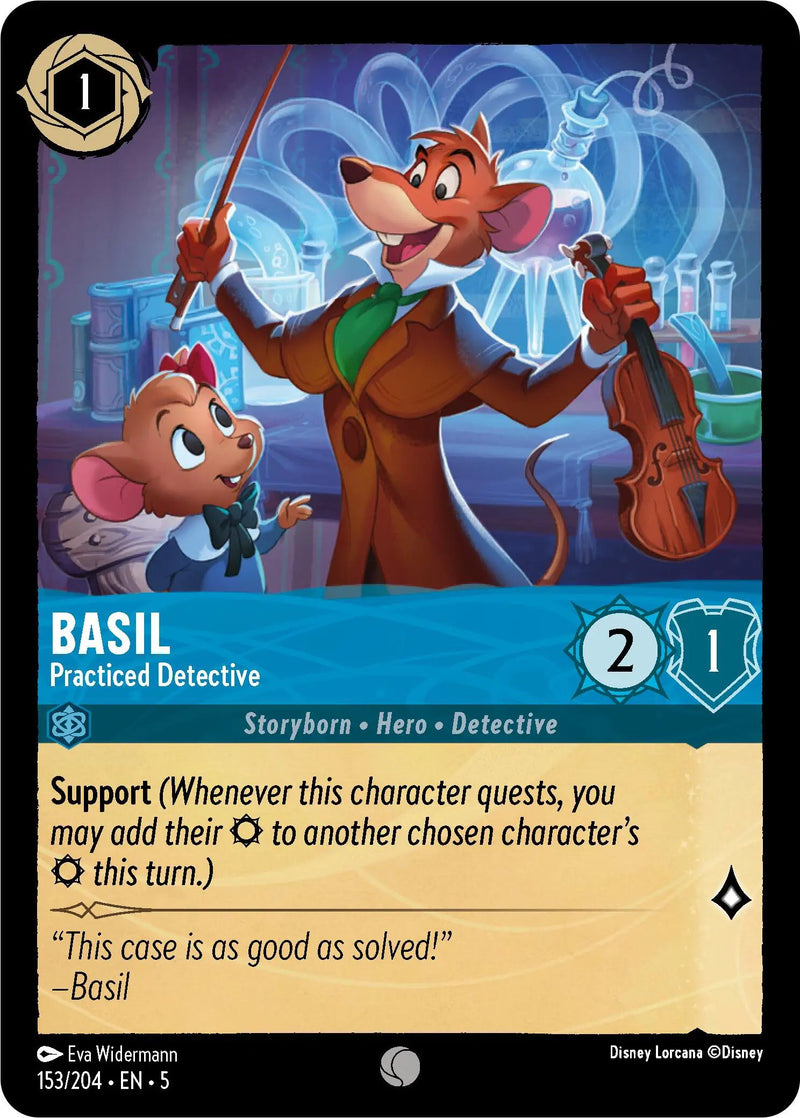 Basil - Practiced Detective (153/204) - Shimmering Skies Cold Foil