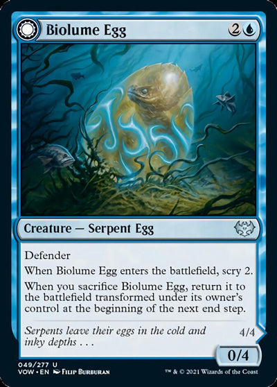 Biolume Egg // Biolume Serpent (VOW-049) - Innistrad: Crimson Vow: (Double Faced Transform)