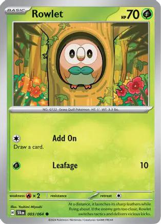 Rowlet 003/064 - SV Shrouded Fable Reverse Holofoil
