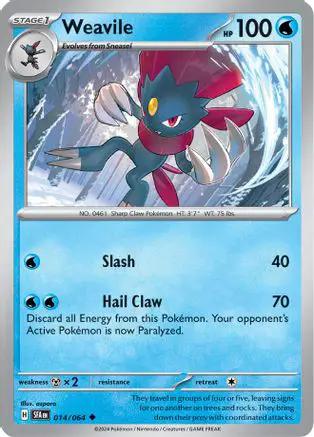 Weavile 014/064 - SV Shrouded Fable Reverse Holofoil