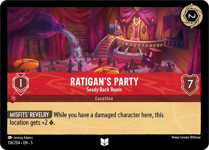 Ratigan's Party - Seedy Back Room (136/204) - Shimmering Skies Cold Foil