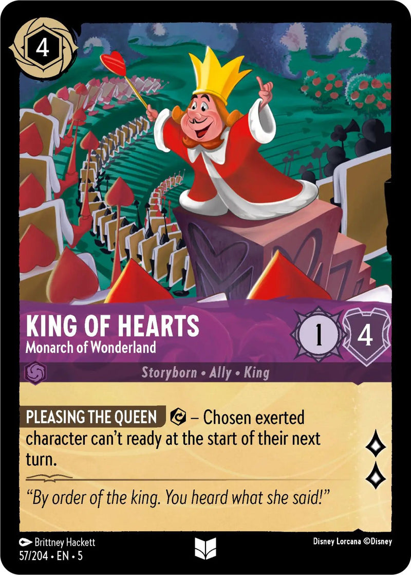 King of Hearts - Monarch of Wonderland (57/204) - Shimmering Skies Cold Foil
