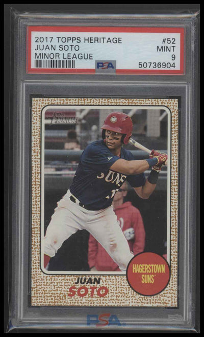 2017 Topps Heritage Minor League Minor League Juan Soto 9 PSA #52
