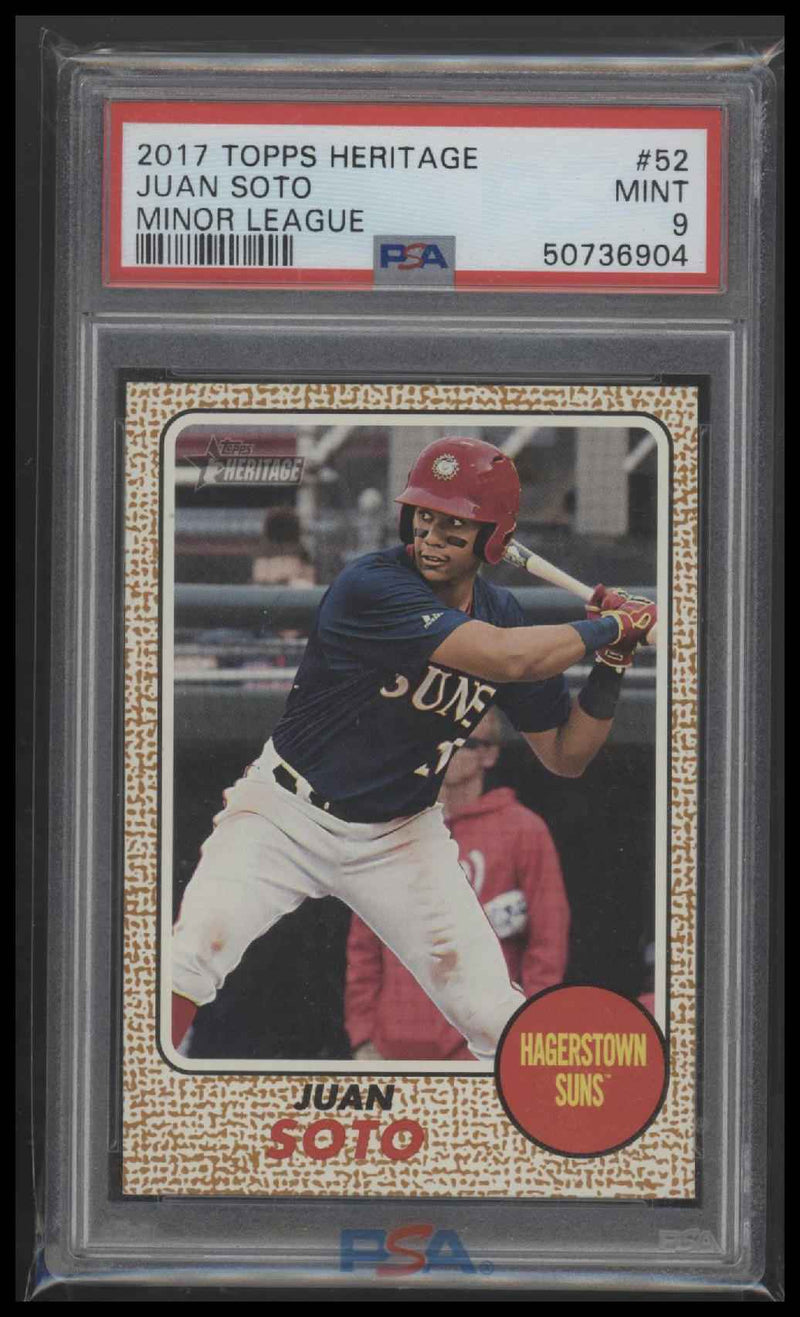 2017 Topps Heritage Minor League Minor League Juan Soto 9 PSA #52