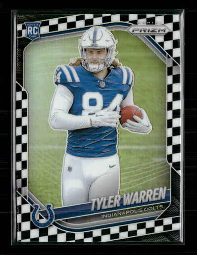 2025 Panini Prizm Black and White Checker Tyler Warren #339