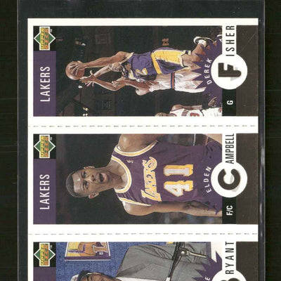 1996-97 Collector's Choice Lakers K Bryant, E Campbell, D Fisher #L1