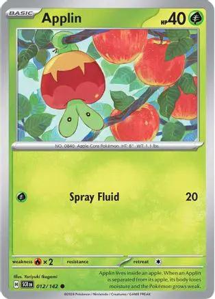Applin 012/142 - SV07 Stellar Crown Reverse Holofoil