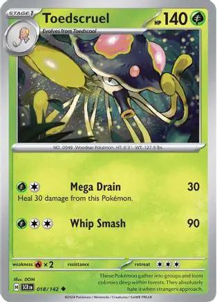 Toedscruel 018/142 - SV07 Stellar Crown Reverse Holofoil