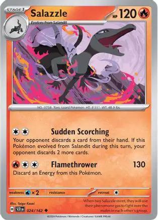 Salazzle 024/142 - SV07 Stellar Crown Reverse Holofoil
