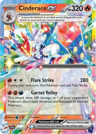 Cinderace ex 028/142 - SV07 Stellar Crown Holofoil