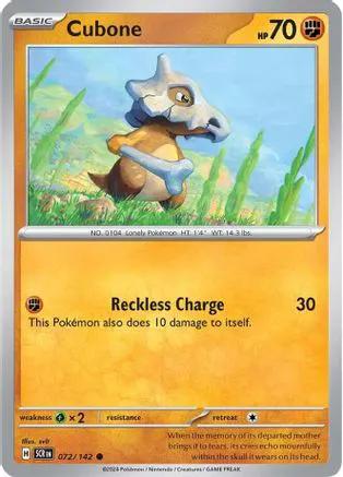 Cubone 072/142 - SV07 Stellar Crown Reverse Holofoil