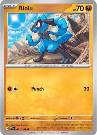 Riolu 081/142 - SV07 Stellar Crown Reverse Holofoil