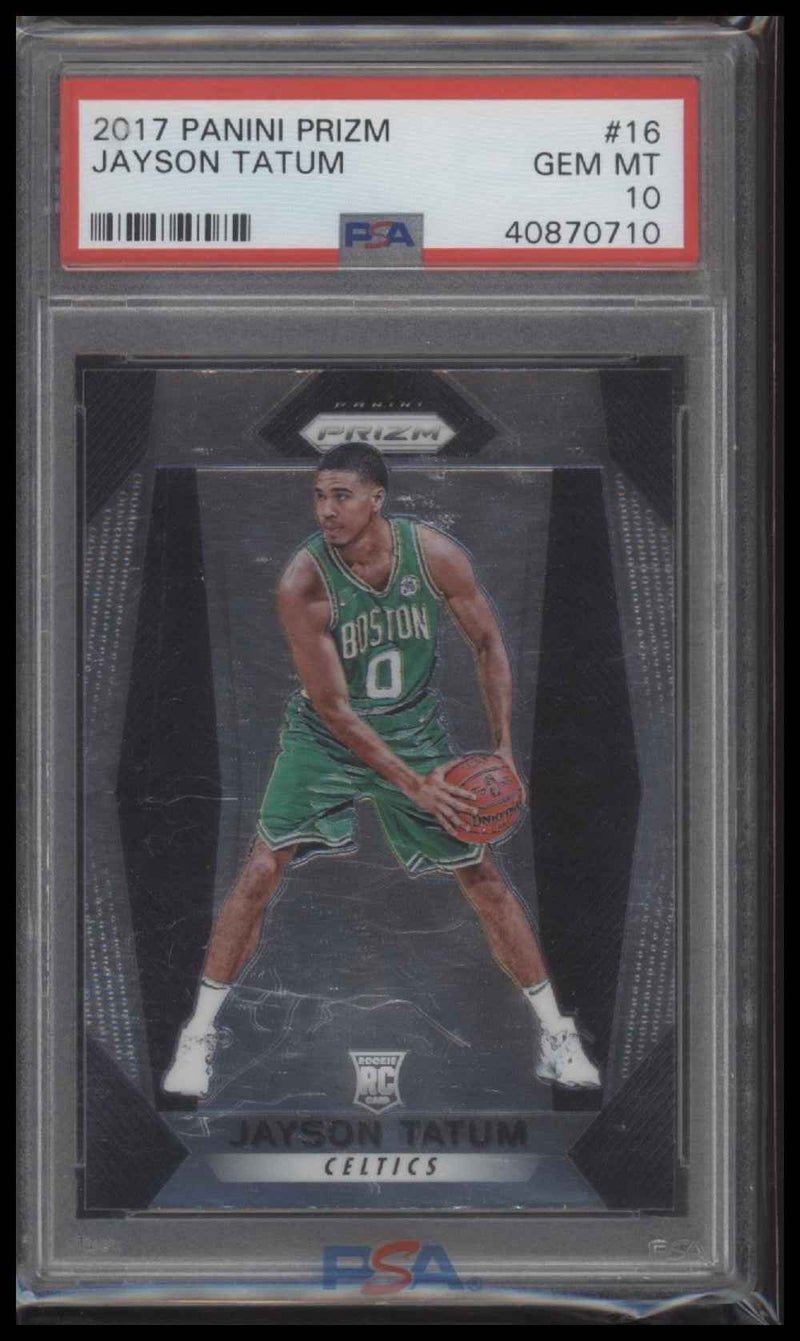 2017 Panini Prizm Jayson Tatum 10 PSA #16