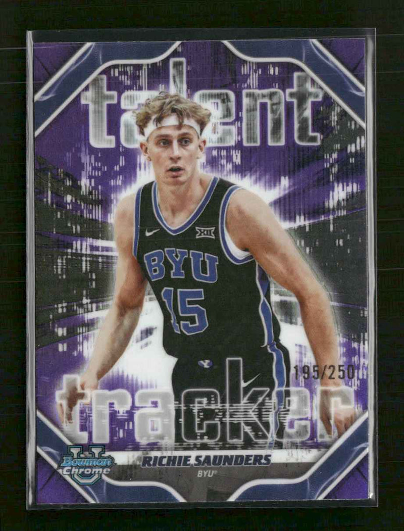 2025-26 Bowman Talent Tracker Purple Refractor Richie Saunders #/250 #TT-19