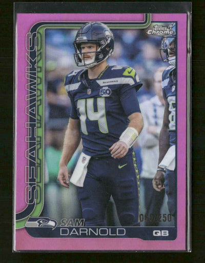 2025 Topps Chrome Pink Refractor Sam Darnold #/250 #275