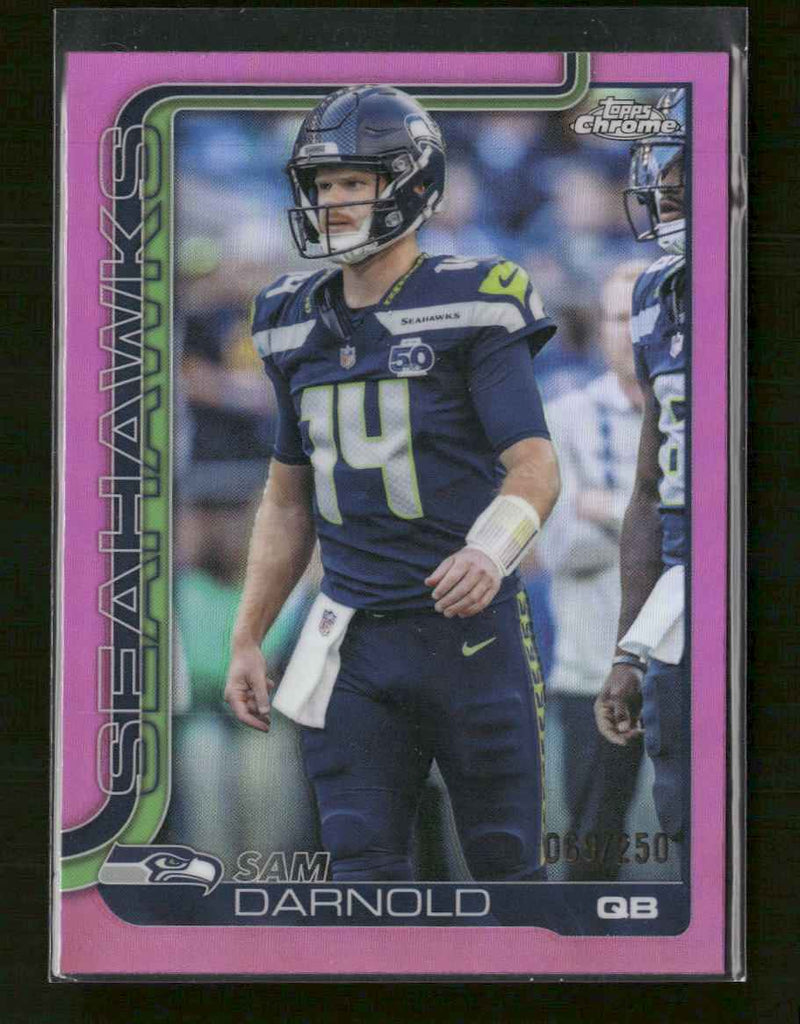 2025 Topps Chrome Pink Refractor Sam Darnold #/250 #275