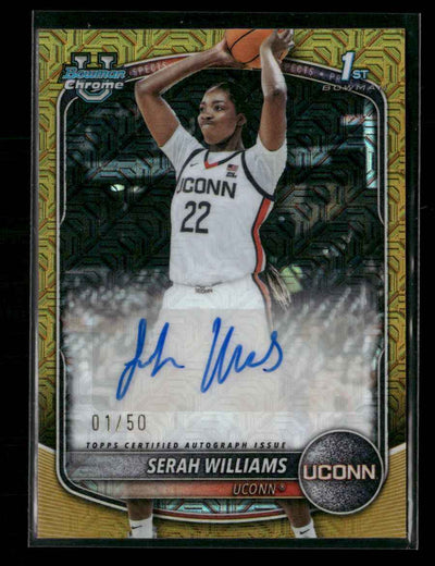 2025-26 Bowman Chrome Auto Gold Refractor Serah Williams #/50 Auto #CPA-SW