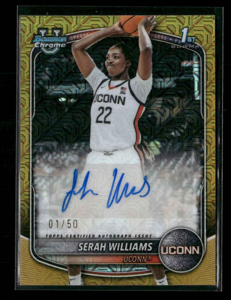 2025-26 Bowman Chrome Auto Gold Refractor Serah Williams #/50 Auto #CPA-SW