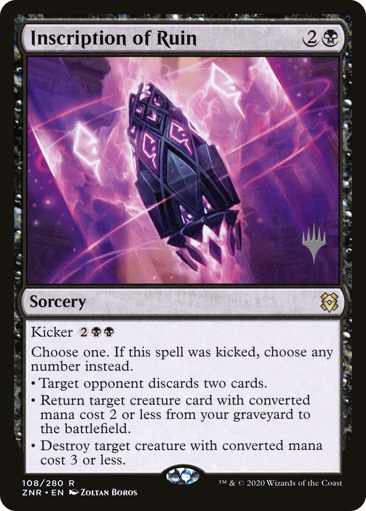 Inscription of Ruin (PPZNR-108P) - Zendikar Rising Promos