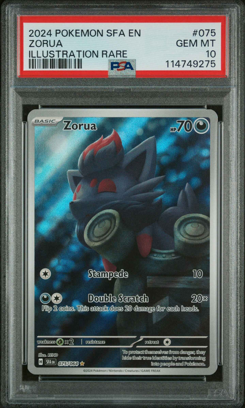 2024 Pokemon Sfa En-Shrouded Fable Illustration Rare Zorua 10 PSA #075