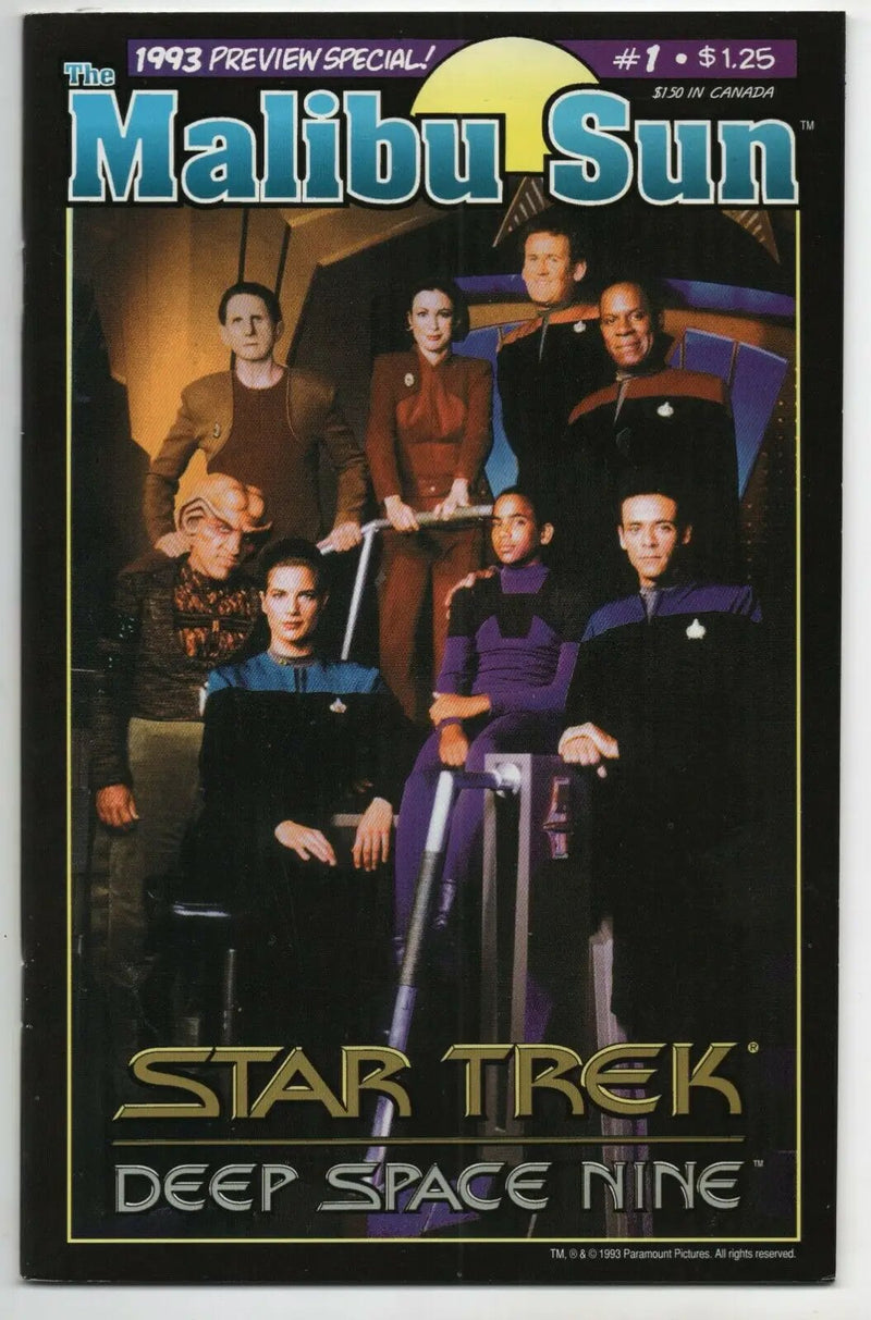 Malibu Sun 1993 Preview Special 1 NM- Star Trek Deep Space Nine Photo Cover