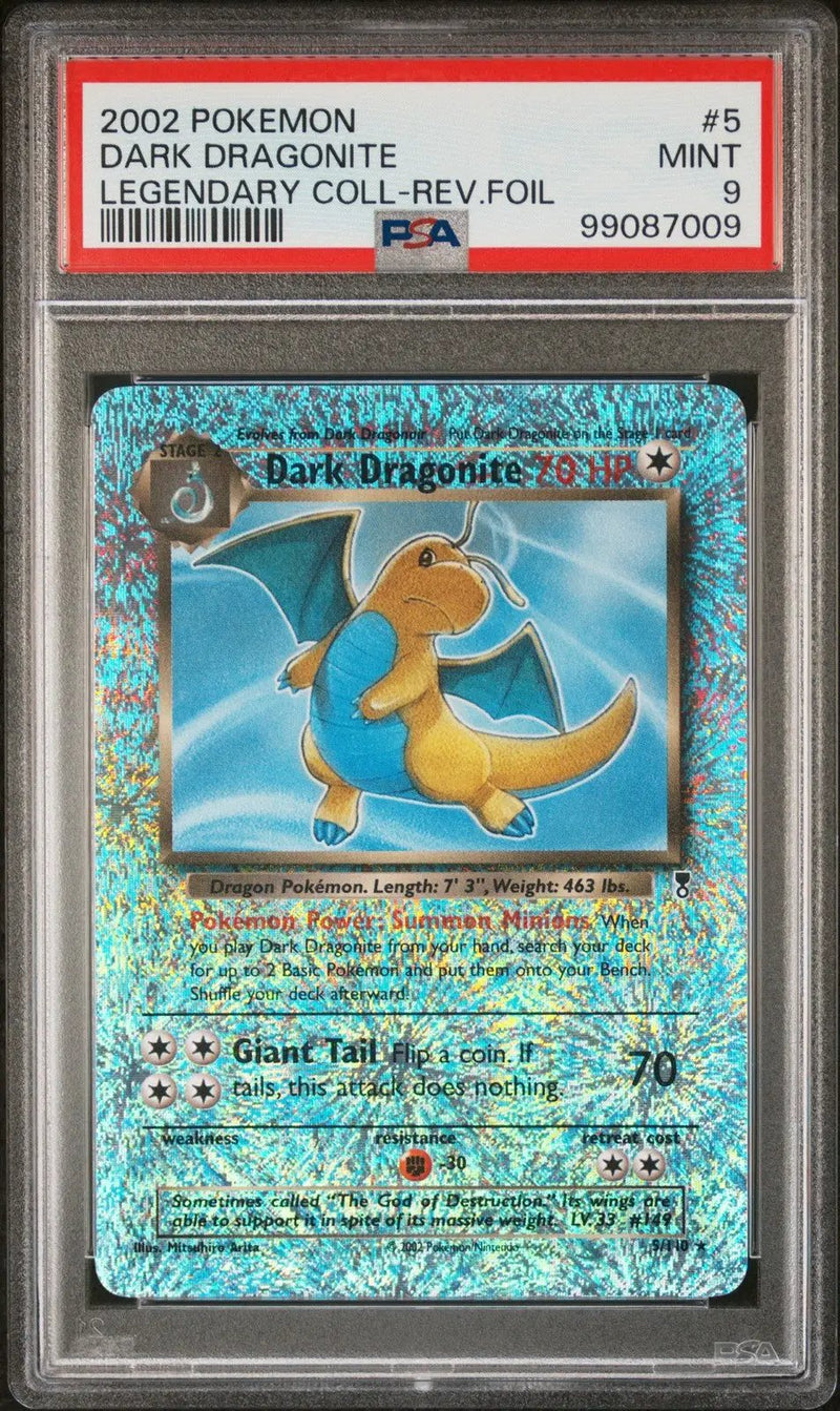 Dark Dragonite 2002 Pokemon Legendary Collection #5 Rev.Foil PSA 9