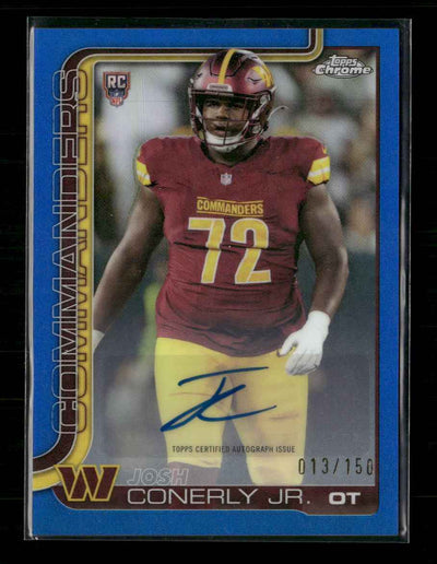 2025 Topps Chrome R. R. Auto Blue Refractor Josh Conerly Jr. #/150 #RRA-JCJ