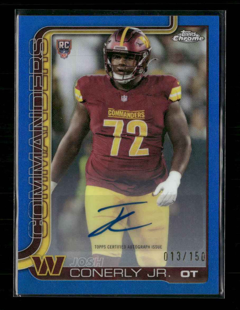 2025 Topps Chrome R. R. Auto Blue Refractor Josh Conerly Jr. #/150 #RRA-JCJ