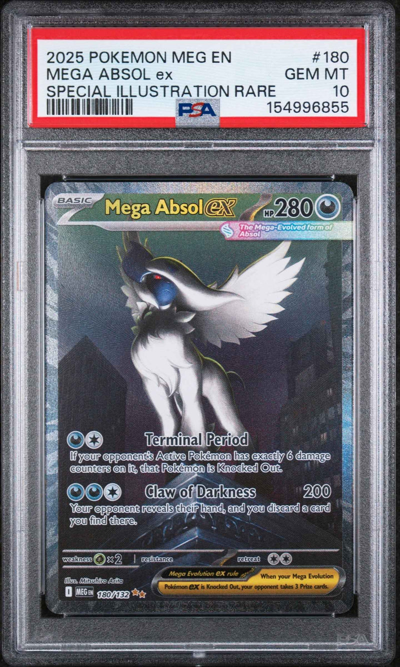 2025 Pokemon Meg En Special Illustration Rare Mega Absol Ex 10 PSA #180