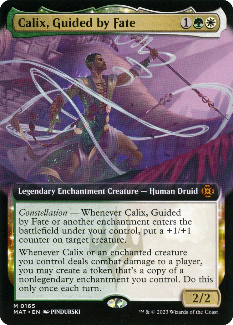 Calix, Guided by Fate (MAT-165) - March of the Machine: The Aftermath: (Extended Art, enchantment) Foil