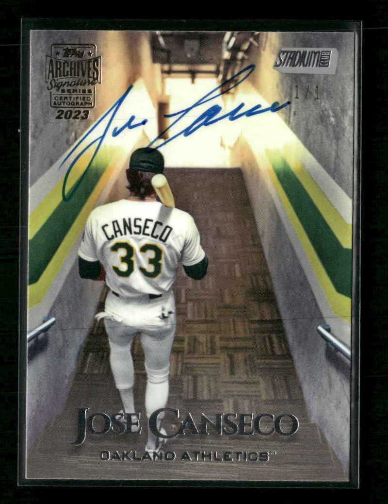 2019 Topps Stadium Club 1/1 Jose Canseco #185