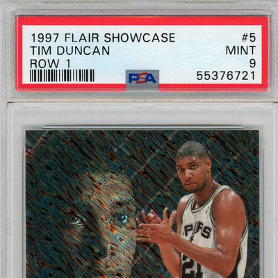 1997 Flair Showcase Row 1 Tim Duncan 9 PSA #5