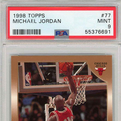 1998 Topps Michael Jordan 9 PSA #77