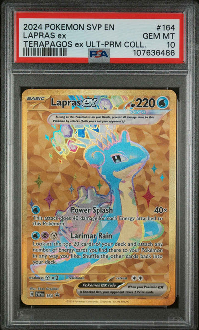 2024 Pokemon Svp En-Sv Black Star Promo Lapras Ex 10 PSA #164