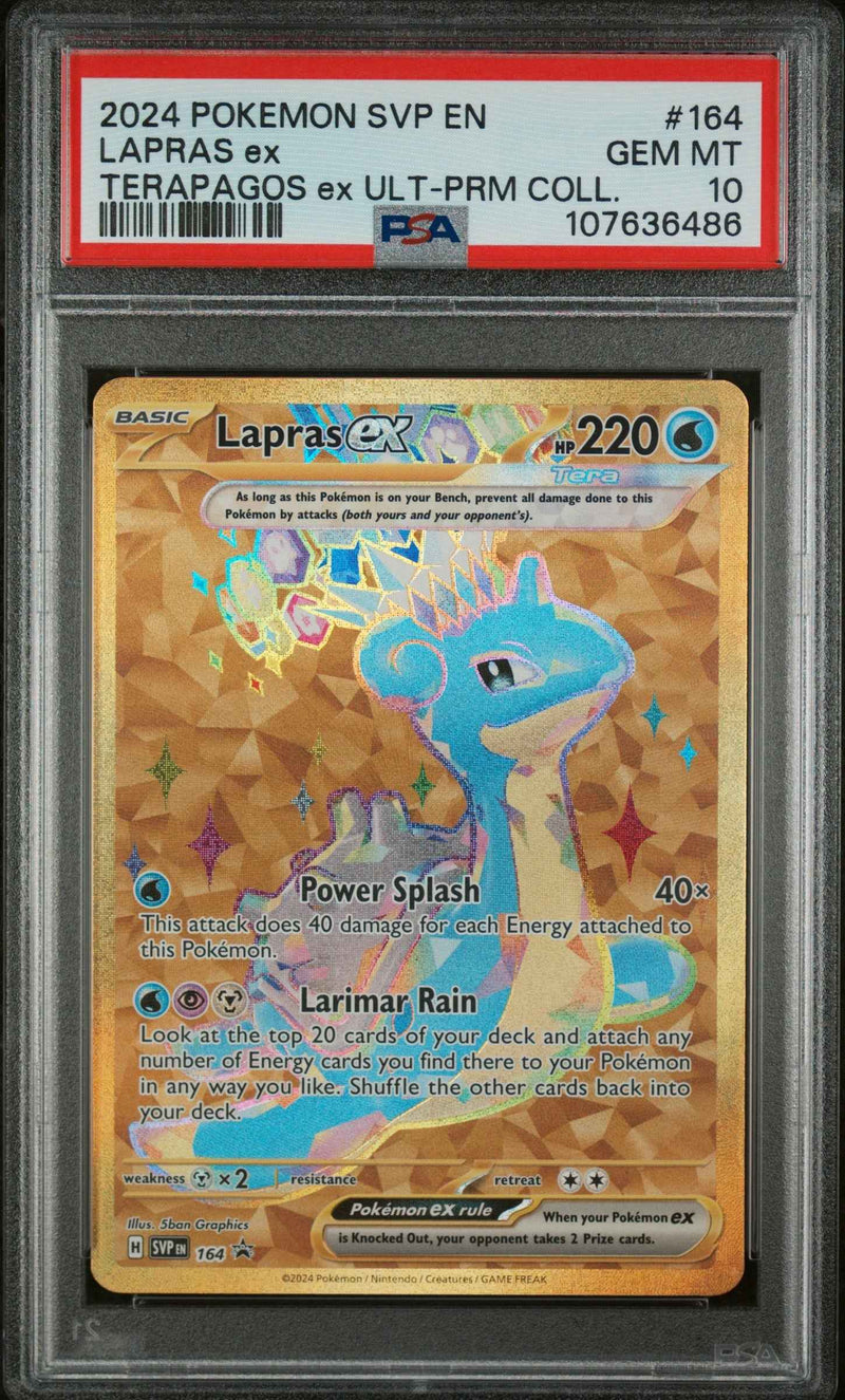 2024 Pokemon Svp En-Sv Black Star Promo Lapras Ex 10 PSA #164