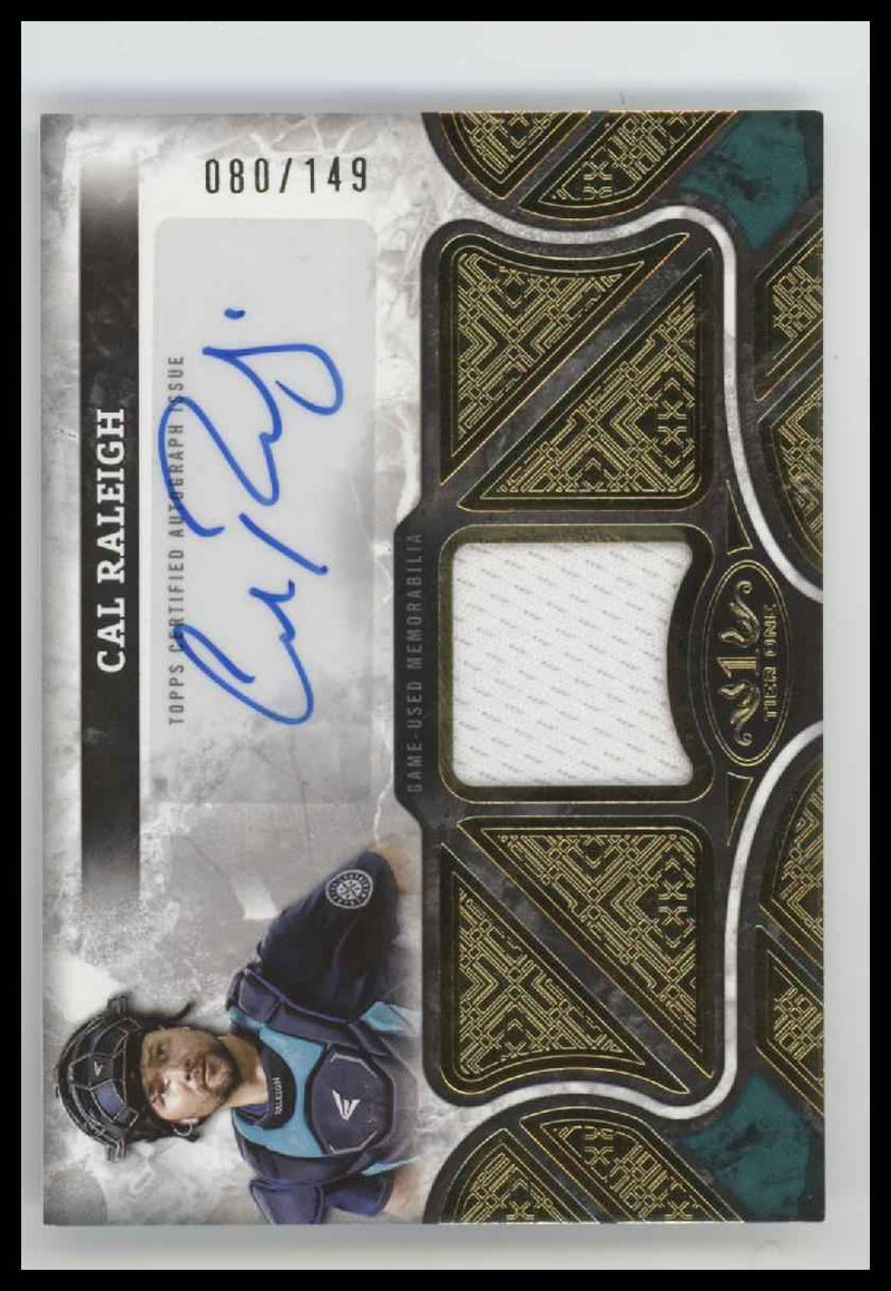 2025 Topps Tier One Autographed Relics Cal Raleigh 080/149 Auto #AT1R-CR