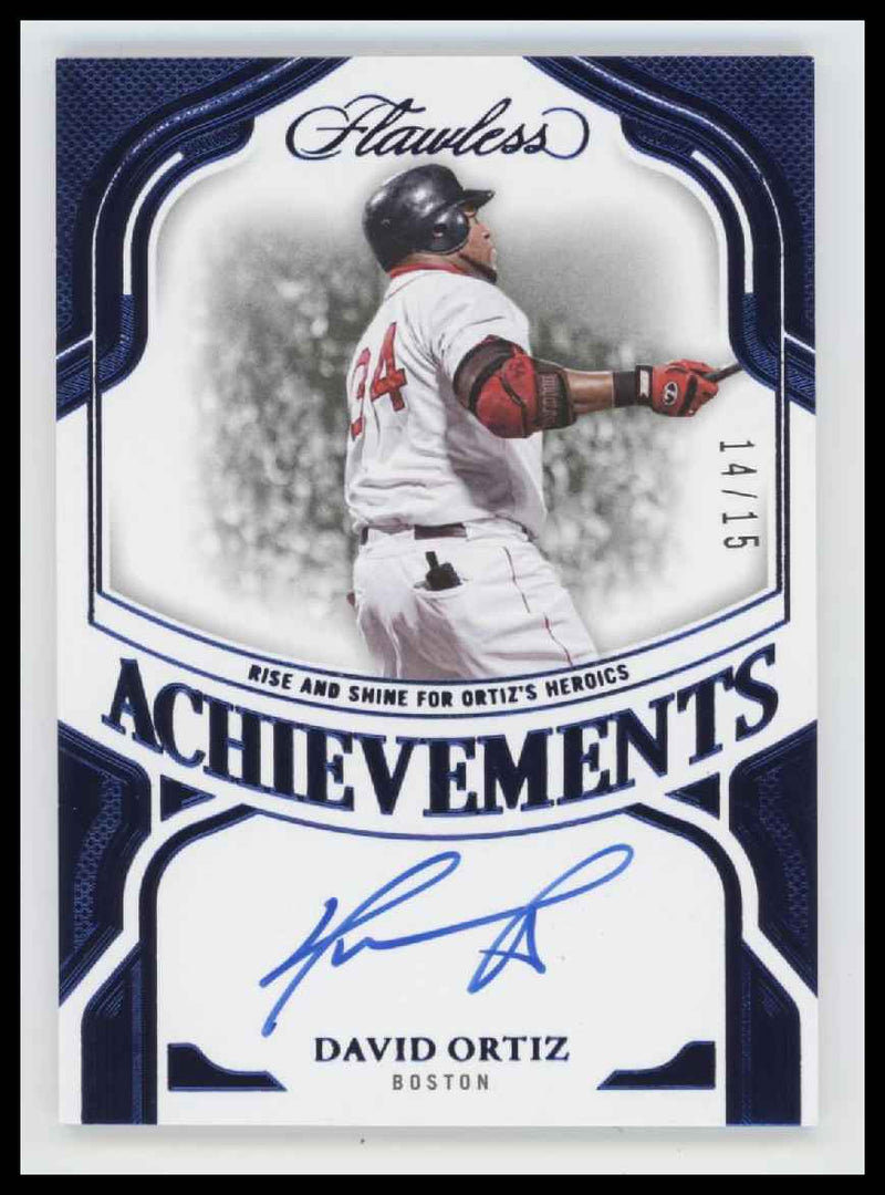 2025 Panini Flawless Achievements Sapphire David Ortiz #/15 Auto #FA-DO