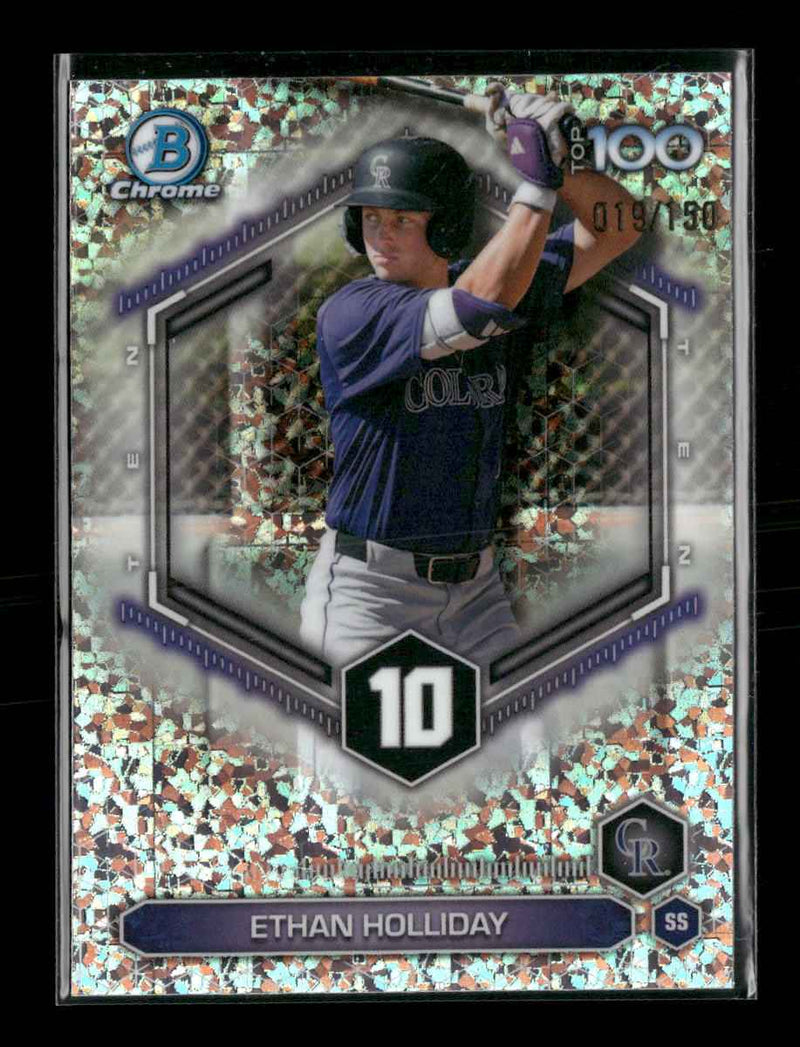 2026 Bowman Scouts' Top 100 Mini-Diamond Refractors Ethan Holliday #/150 #BTP-10