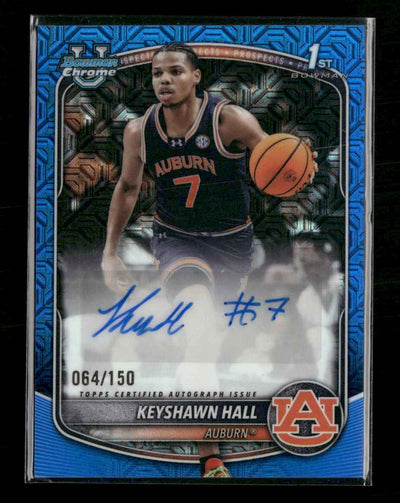 2025-26 Bowman Chrome Prospect Blue Refractor Keyshawn Hall #/150 Auto #CPA-KH