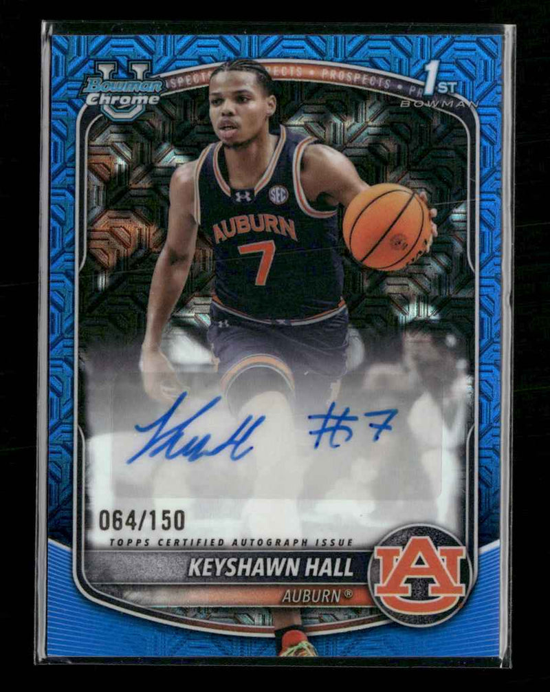 2025-26 Bowman Chrome Prospect Blue Refractor Keyshawn Hall #/150 Auto #CPA-KH
