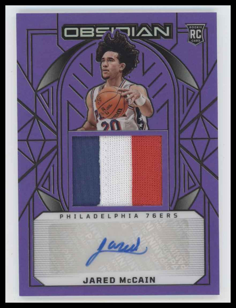 2024-25 Panini Obsidian Electric Etch Purple Flood Jared McCain #/75 Auto #238