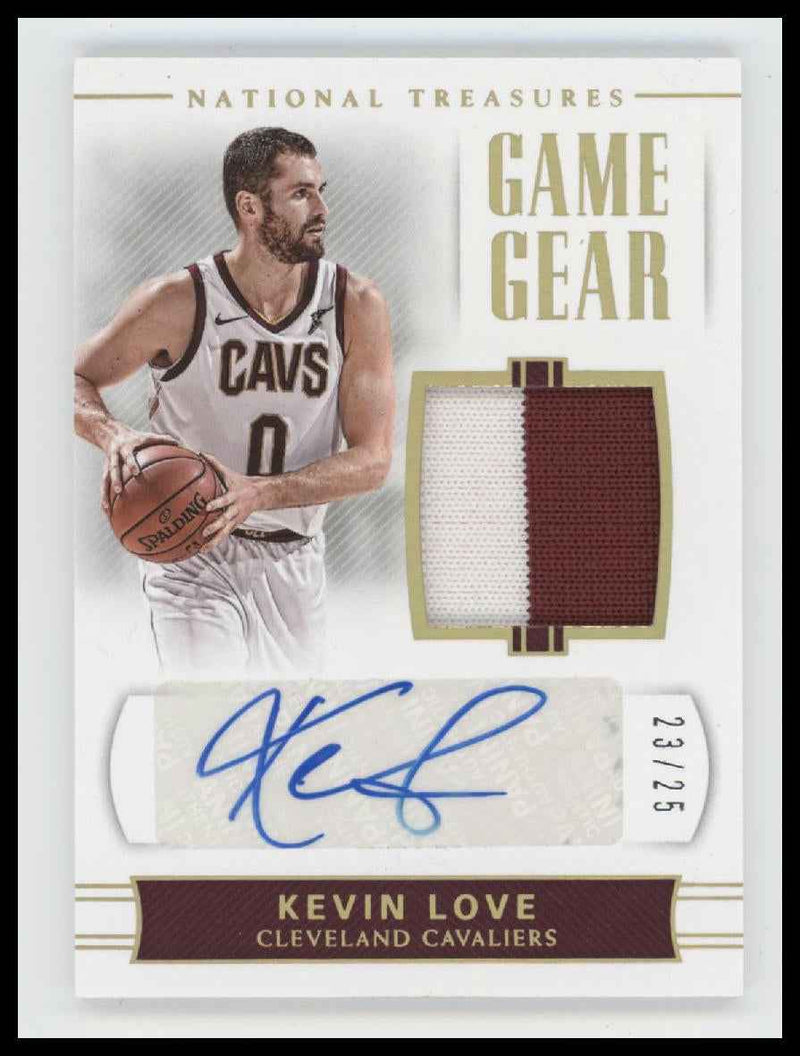 2017-18 Panini National Treasures Game Gear Kevin Love #/25 Auto #GG-KLV