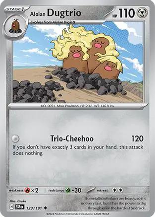 Alolan Dugtrio 123/191 - SV08 Surging Sparks Reverse Holofoil