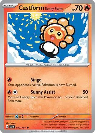 Castform Sunny Form 020/191 - SV08 Surging Sparks Reverse Holofoil
