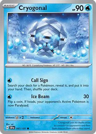 Cryogonal 047/191 - SV08 Surging Sparks Reverse Holofoil