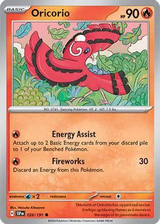 Oricorio 026/191 - SV08 Surging Sparks Reverse Holofoil