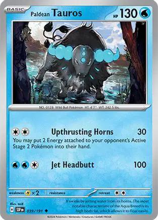 Paldean Tauros 039/191 - SV08 Surging Sparks Reverse Holofoil