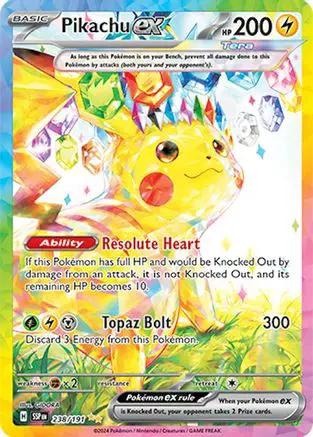 Pikachu ex 238/191 - SV08 Surging Sparks Holofoil