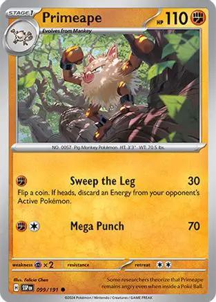 Primeape 099/191 - SV08 Surging Sparks Reverse Holofoil