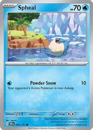 Spheal 043/191 - SV08 Surging Sparks Reverse Holofoil